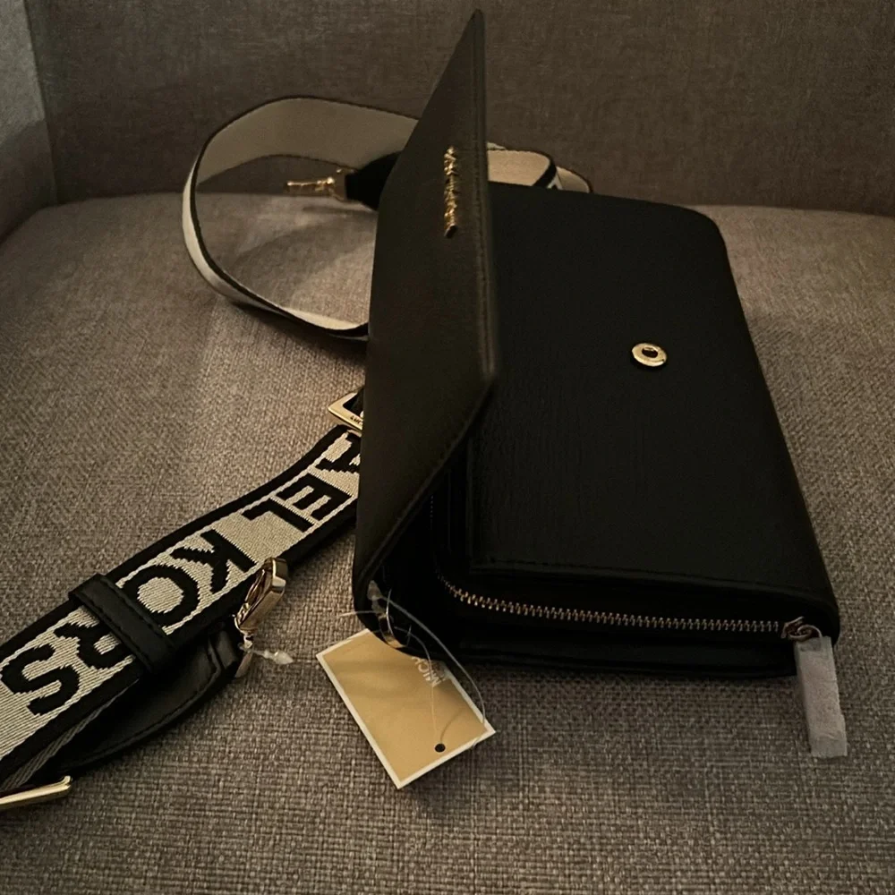 NWT Michael Kors Jet Set Large Leather Crossbody Bag - Picture 13 of 15